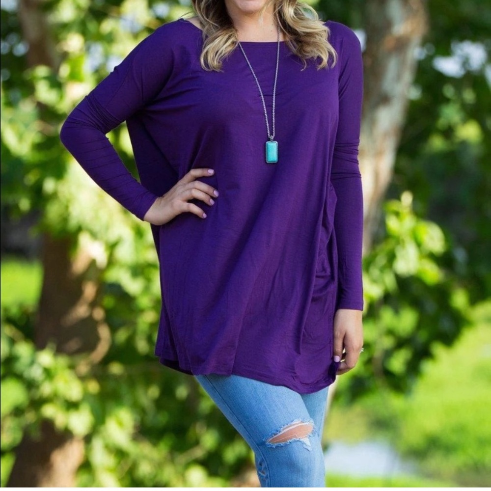 Purple Piko Blouse